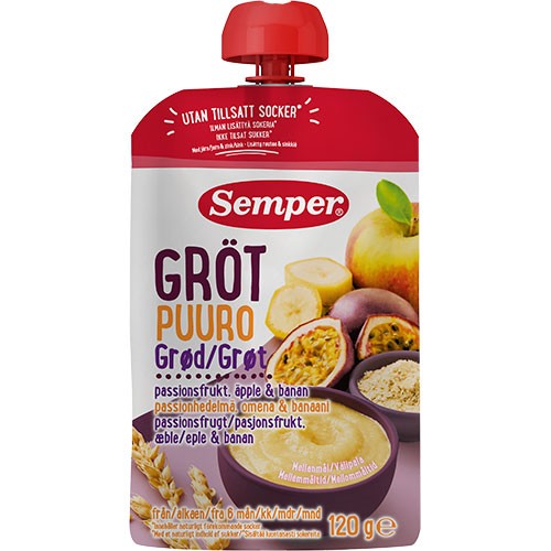 Grød Med Passionsfrugt æble Banan Fra Mdr 120 Gram