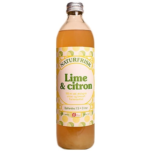 Lime & Citron saft Økologisk - 500 ml - Naturfrisk