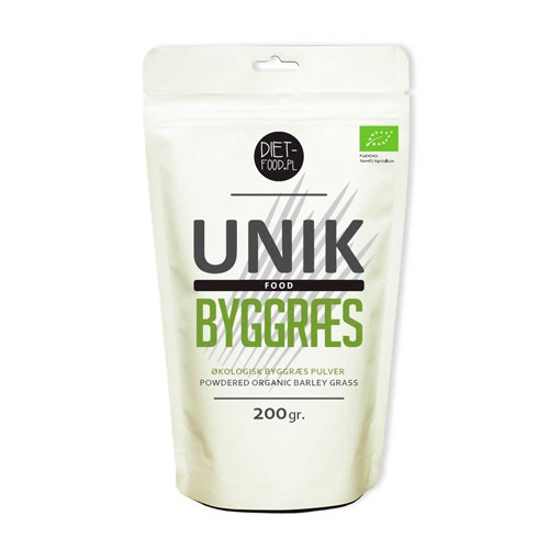 Byggræs pulver   Økologisk  - 200 gram - Diet Food