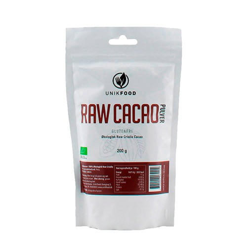 Cacao pulver raw   Økologisk  - 200 gram - Diet Food