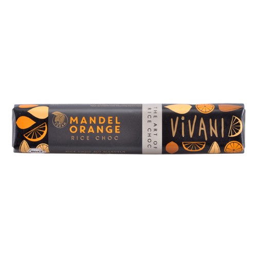 Vivani mandel orange bar Økologisk - 35 gram