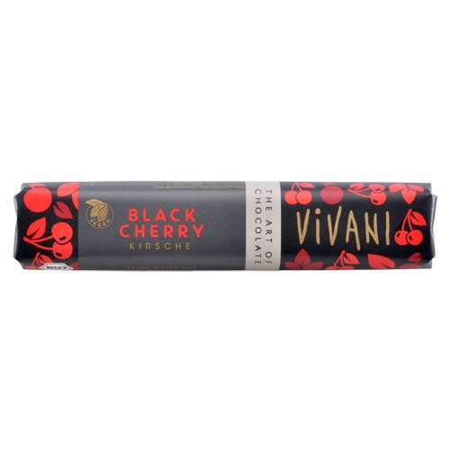 Vivani mørk kirsebær bar Økologisk - 35 gram