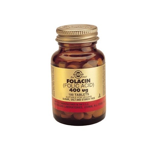 Folinsyre 400 mcg (Folacin) - 100 tab - Solgar