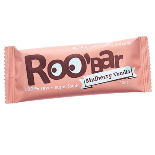 Bar med morbær vanilje Økologisk - 30 gram - Roobar  
