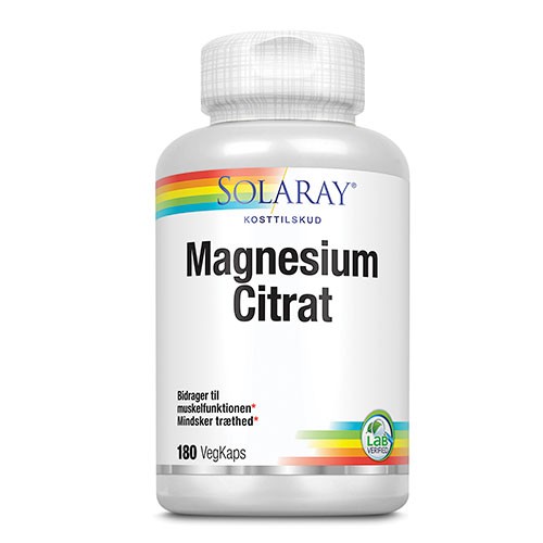 Magnesium Citrat - 180 kap - Solaray