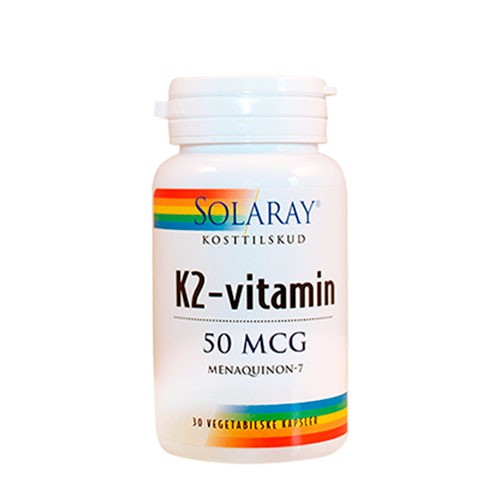 K2-vitamin 50 mcg - 30 kapsler - Solaray