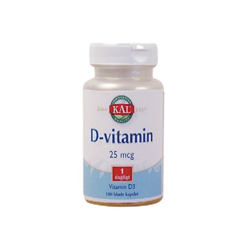 Billede af D-vitamin 25 mcg - 100 kap