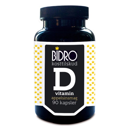 D-vitamin 38 ug m.appelsinsmag - 90 kapsler - Bidro