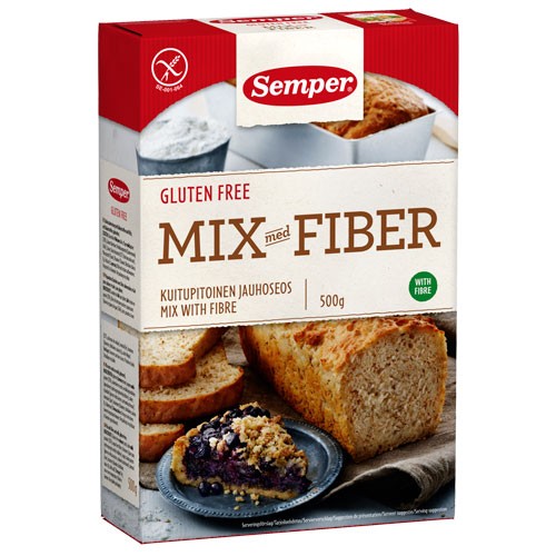 Brødmix med fiber glutenfri  - 500 gram - Semper