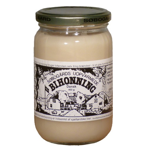 Honning uopvarmet Dansk- 450 gram - Søbogaard - DISCOUNT PRIS