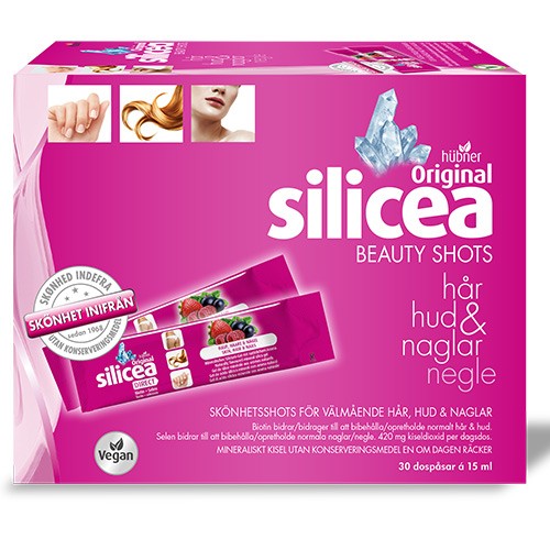 Silicea Beauty Shots Hår, Hud og Negle - indeholder 30 poser - 450 ml - Silicea 
