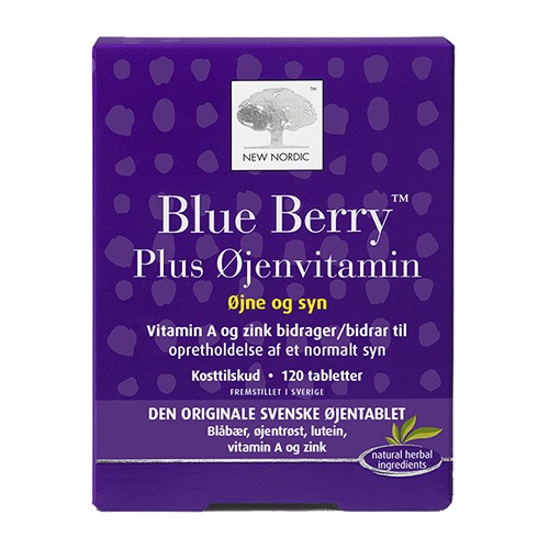 Blue Berry øjenvitamin 10 mg - 120 tab - New Nordic