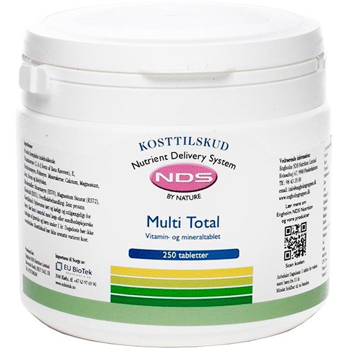 Multi Total - multivit og mineral - 250 tab - NDS