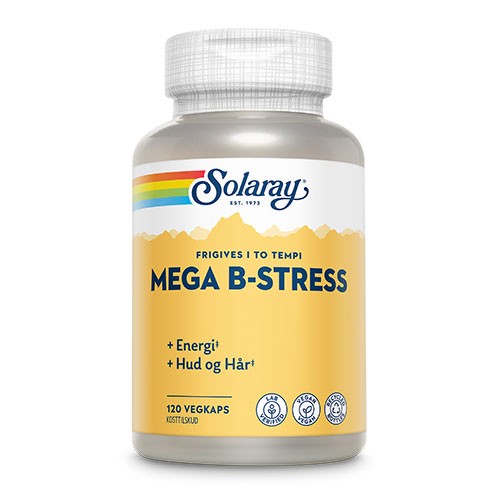 Stærk Mega B-Stress - 120 kap - Solaray