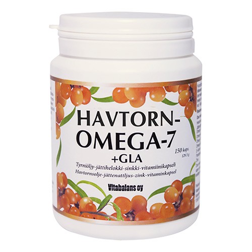 Havtorn Omega 7+GLA - 150 kapsler - Vitabalans