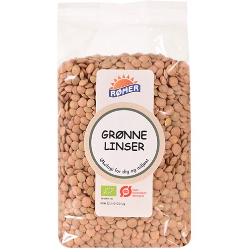 Linser grønne Økologisk- 500 gr - Rømer