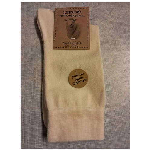 Tynde merinostrømper Latte - str. 39/42 1 par - Clemente
