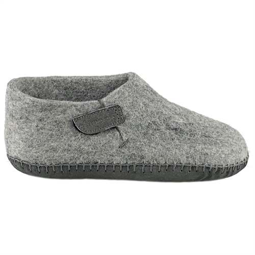 Høj slippers med velcrolukning Mellemgrå - str. 39 - Clemente