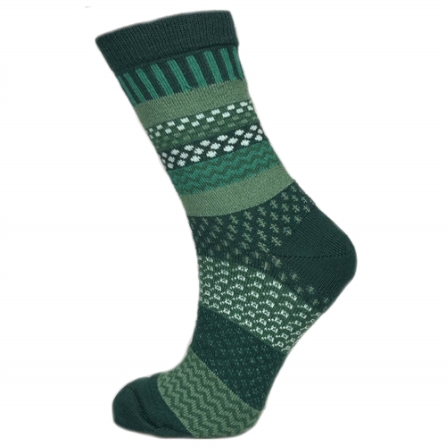 Multifarvede strømper Dark green/green - str. 39/42 2 par - Clemente