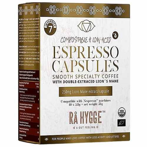 Espresso Capsules with lion's mane extract Økologisk - 10 Kapsler - Rå Hygge