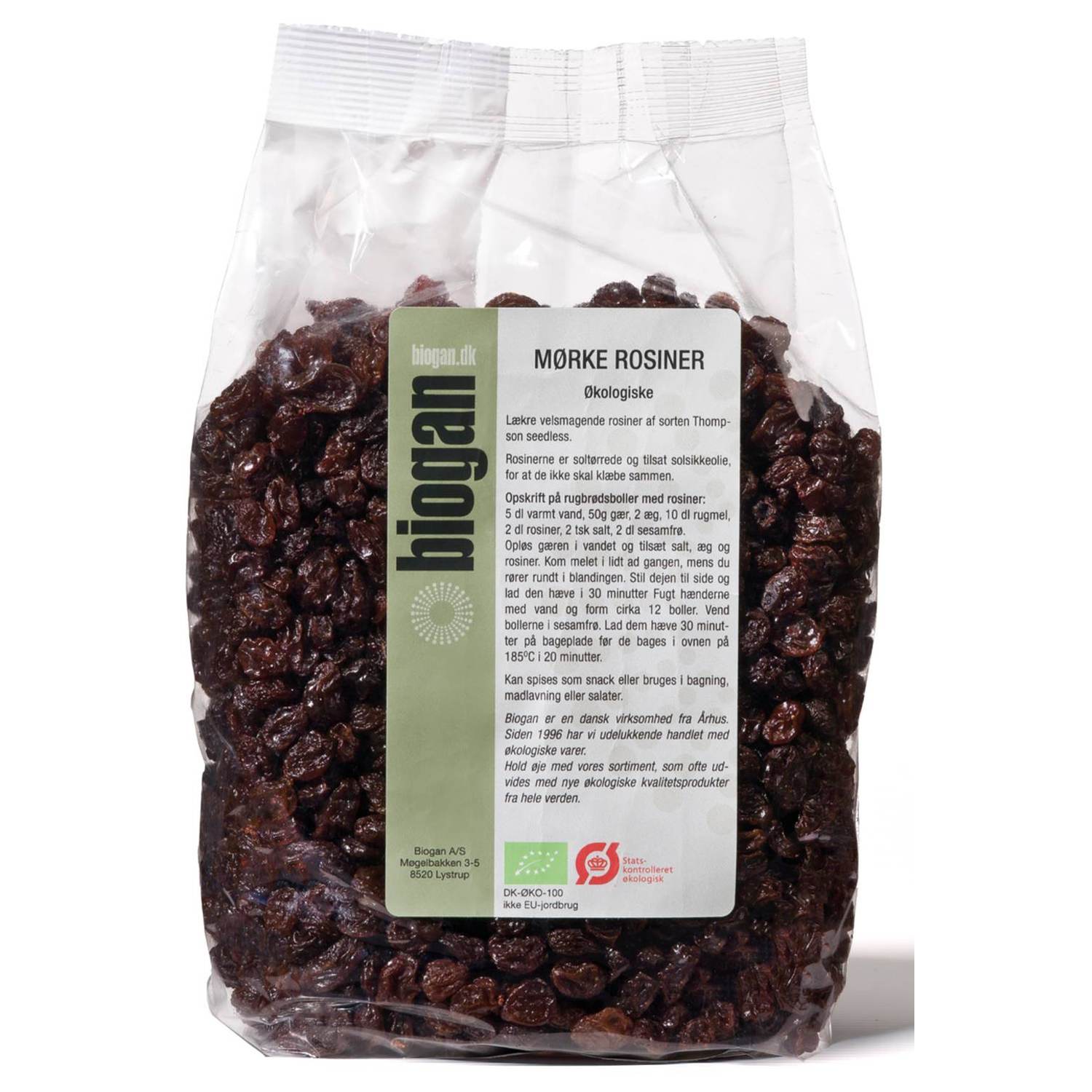 DATOVARER BEDST FØR 01.09.2026 - biogan - Økologiske mørke rosiner 1kg