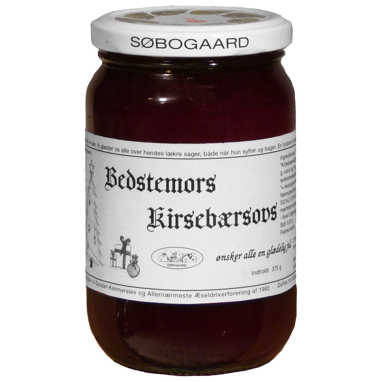 Bedstemors Kirsebærsovs Økologisk - 375 gram - Søbogaard