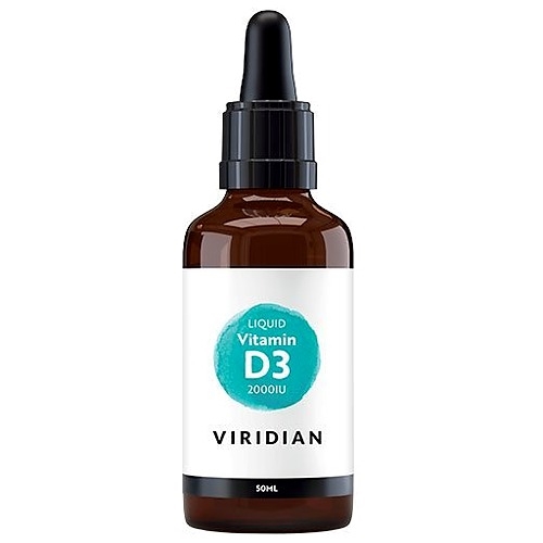 D3 vitamin flydende - 50 ml - Viridian Nutrition